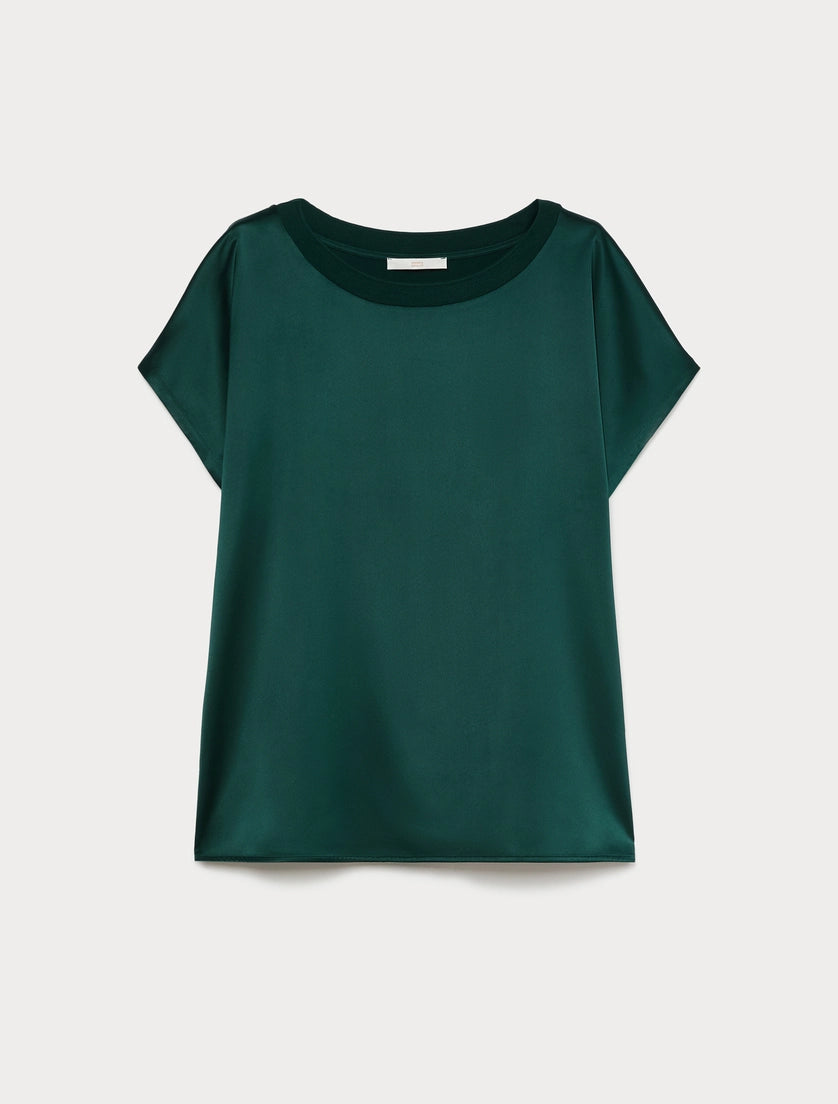 marina rinaldi Jersey and satin T-shirt