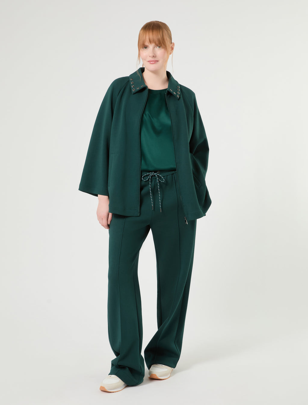 Marina Rinaldi jersey and satin t-shirt for woman
