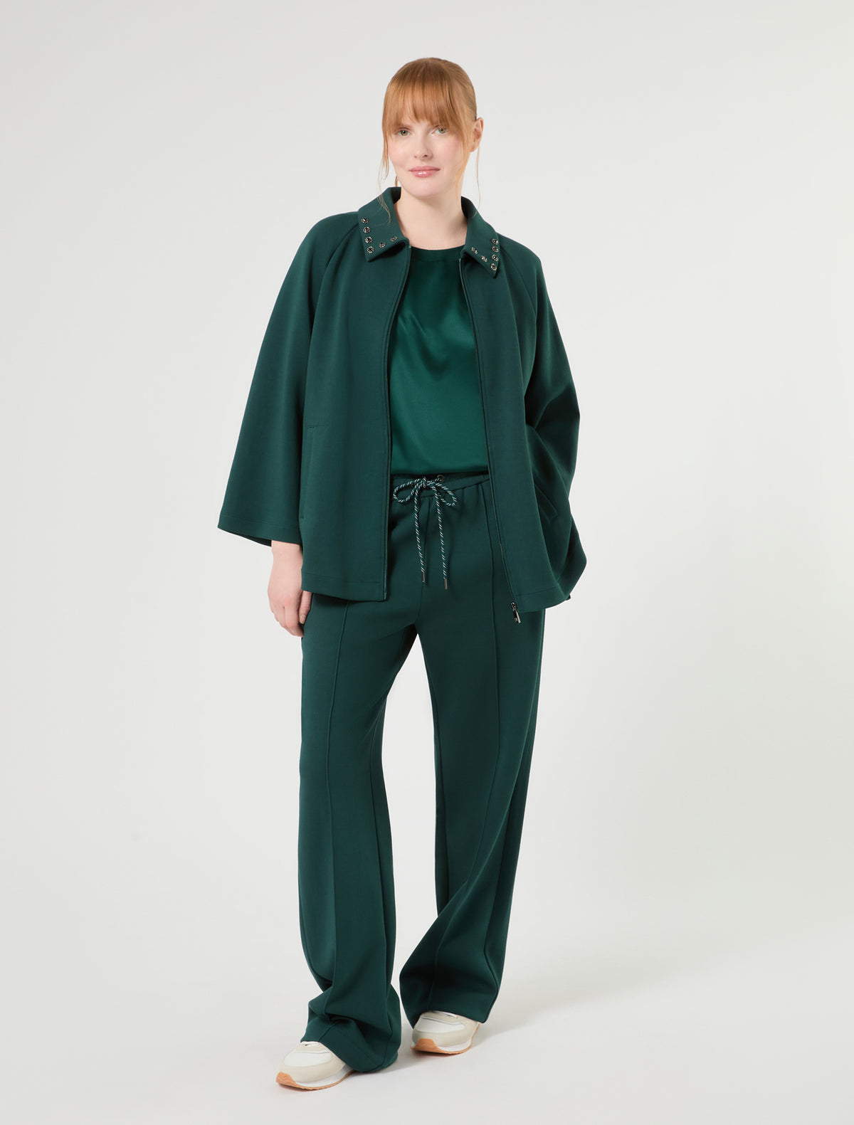Marina Rinaldi jersey and satin t-shirt for woman