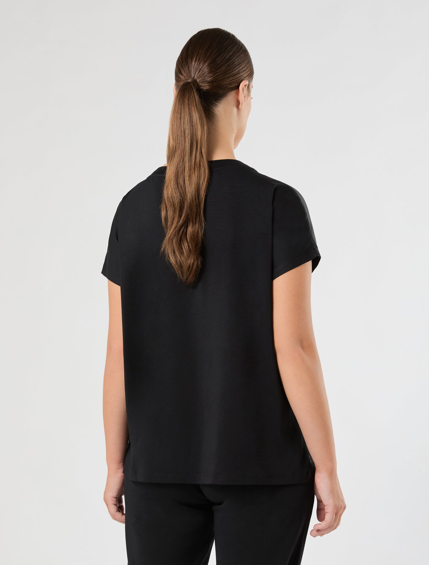 Marina Rinaldi jersey and satin t-shirt for woman