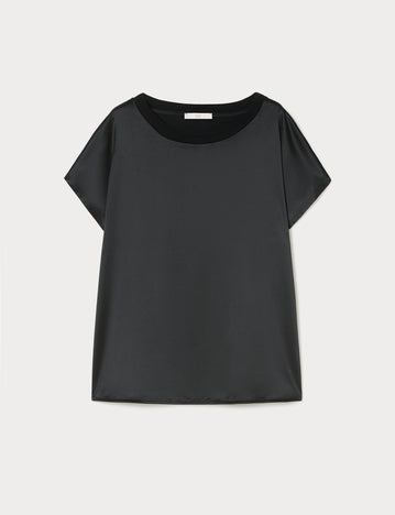 Marina Rinaldi jersey and satin t-shirt for woman
