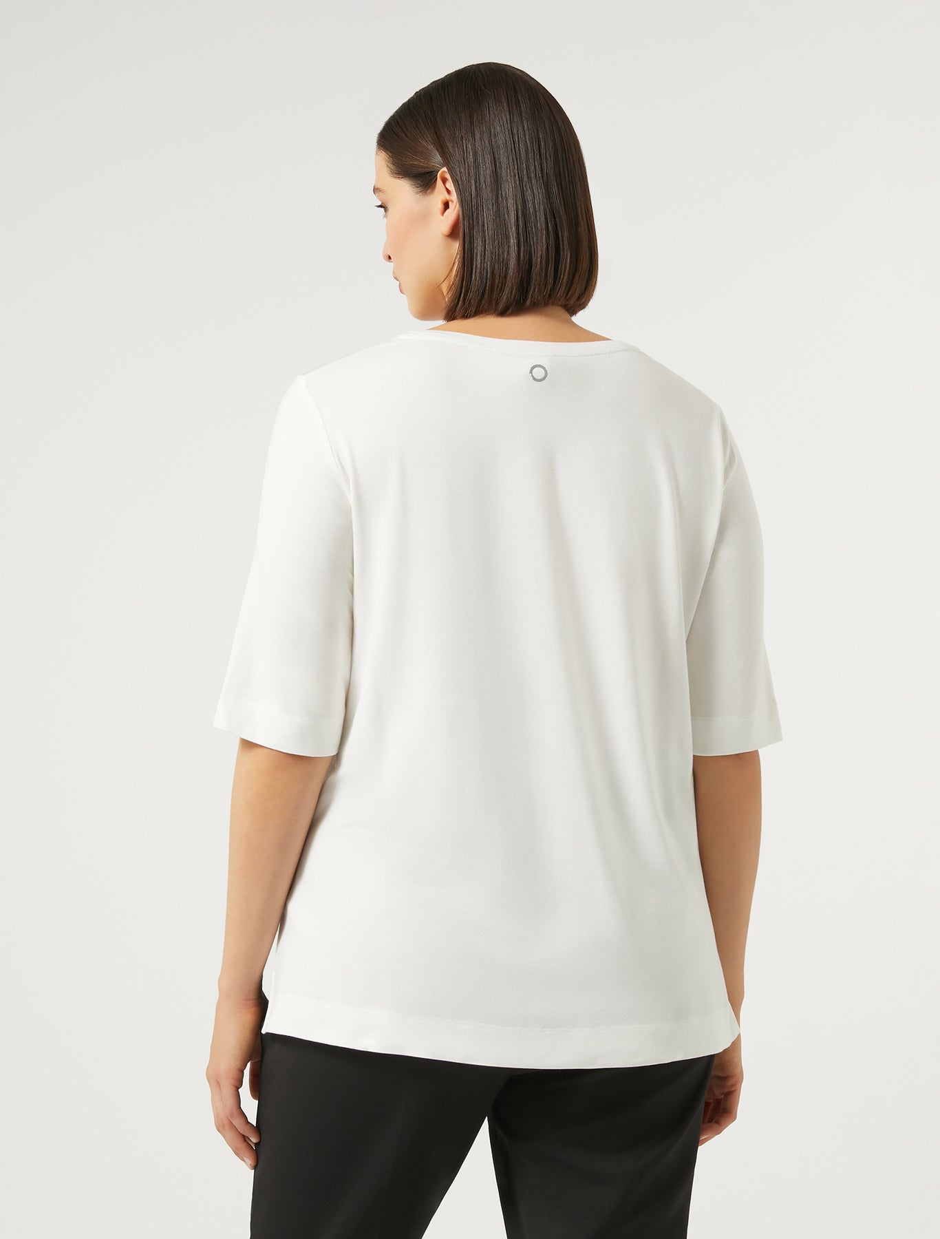 Jersey and satin T-shirt