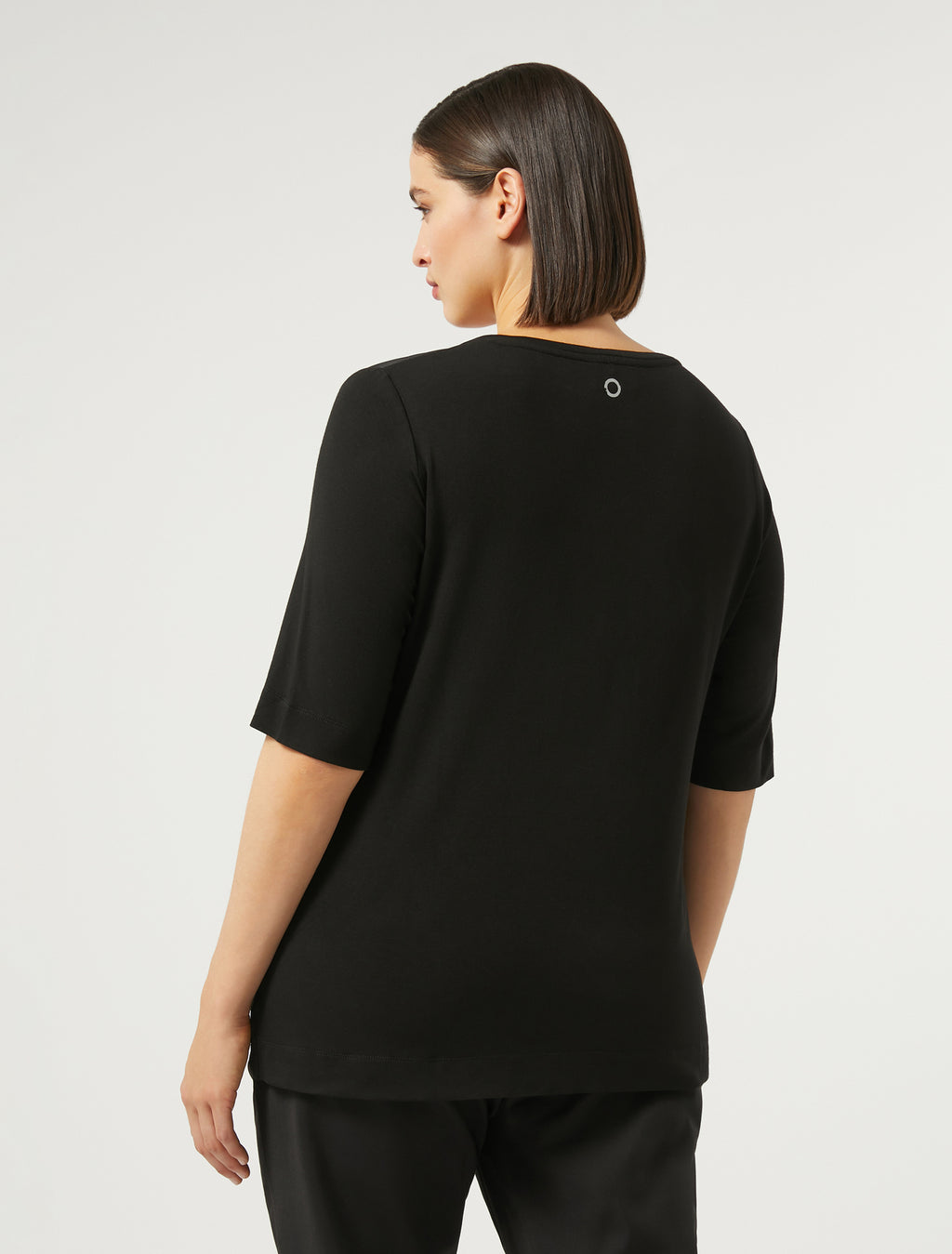 Jersey and satin T-shirt