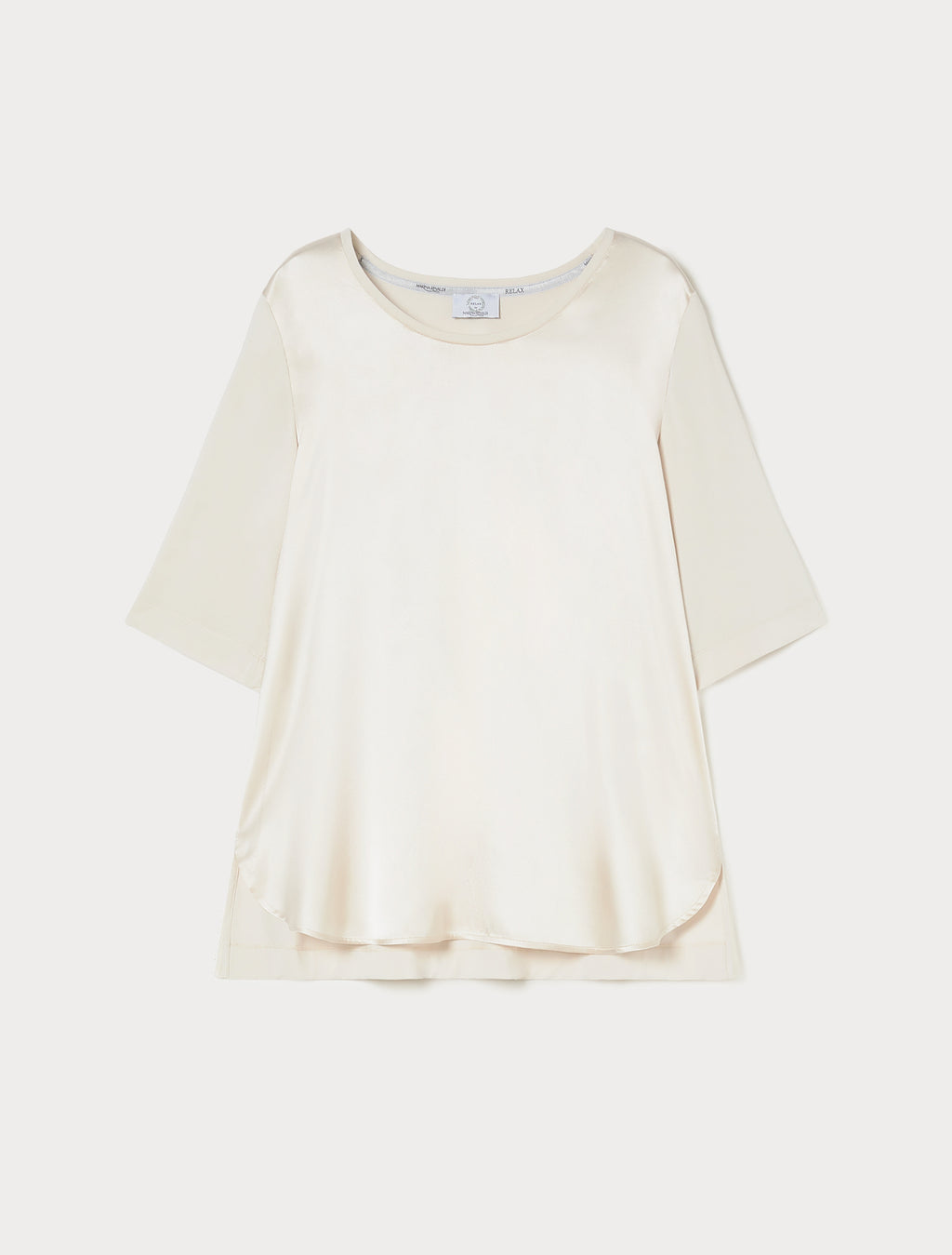 Jersey and satin T-shirt