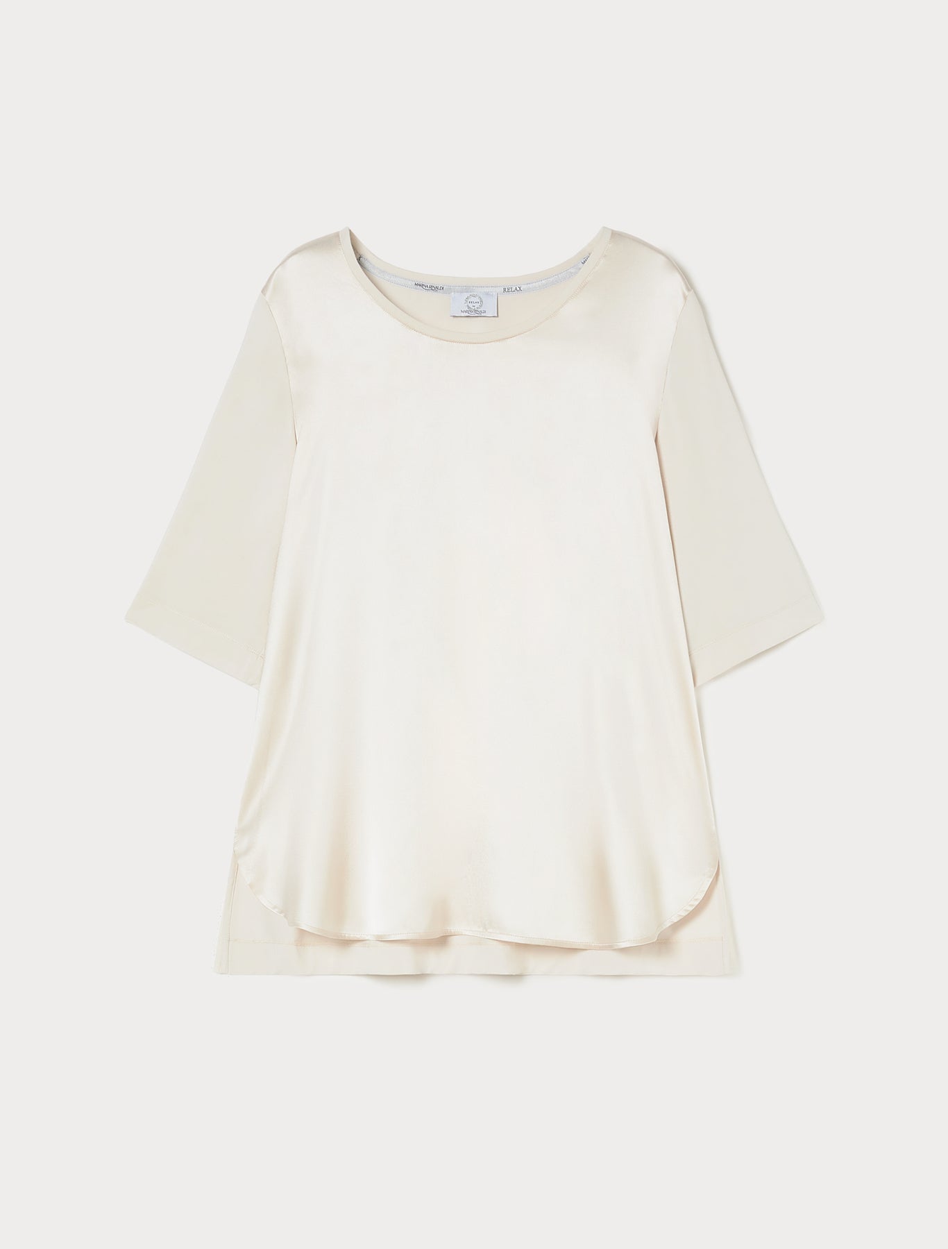 Jersey and satin T-shirt