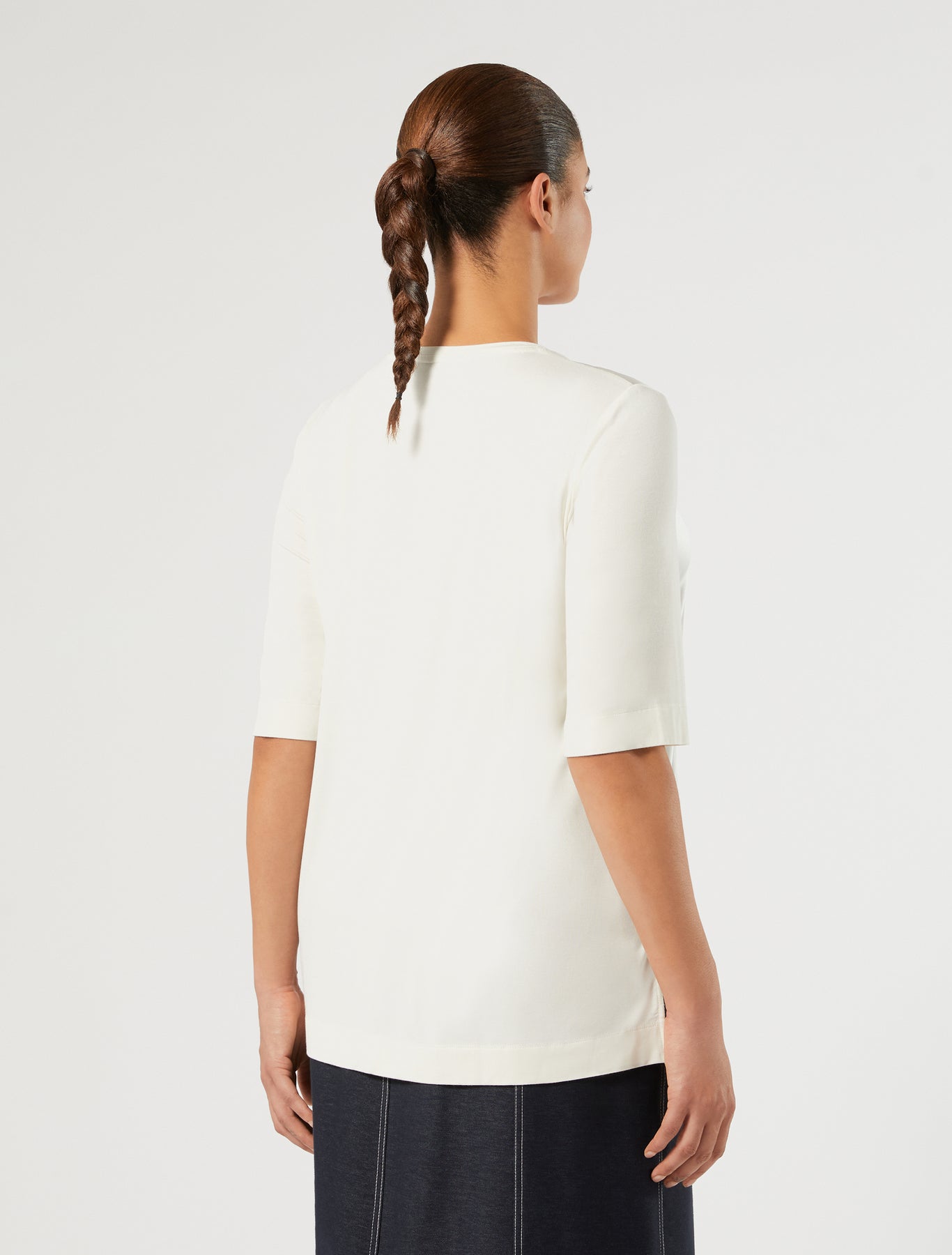 Marina Rinaldi jersey and satin t-shirt for woman