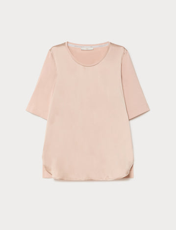 Marina Rinaldi jersey and satin t-shirt for woman