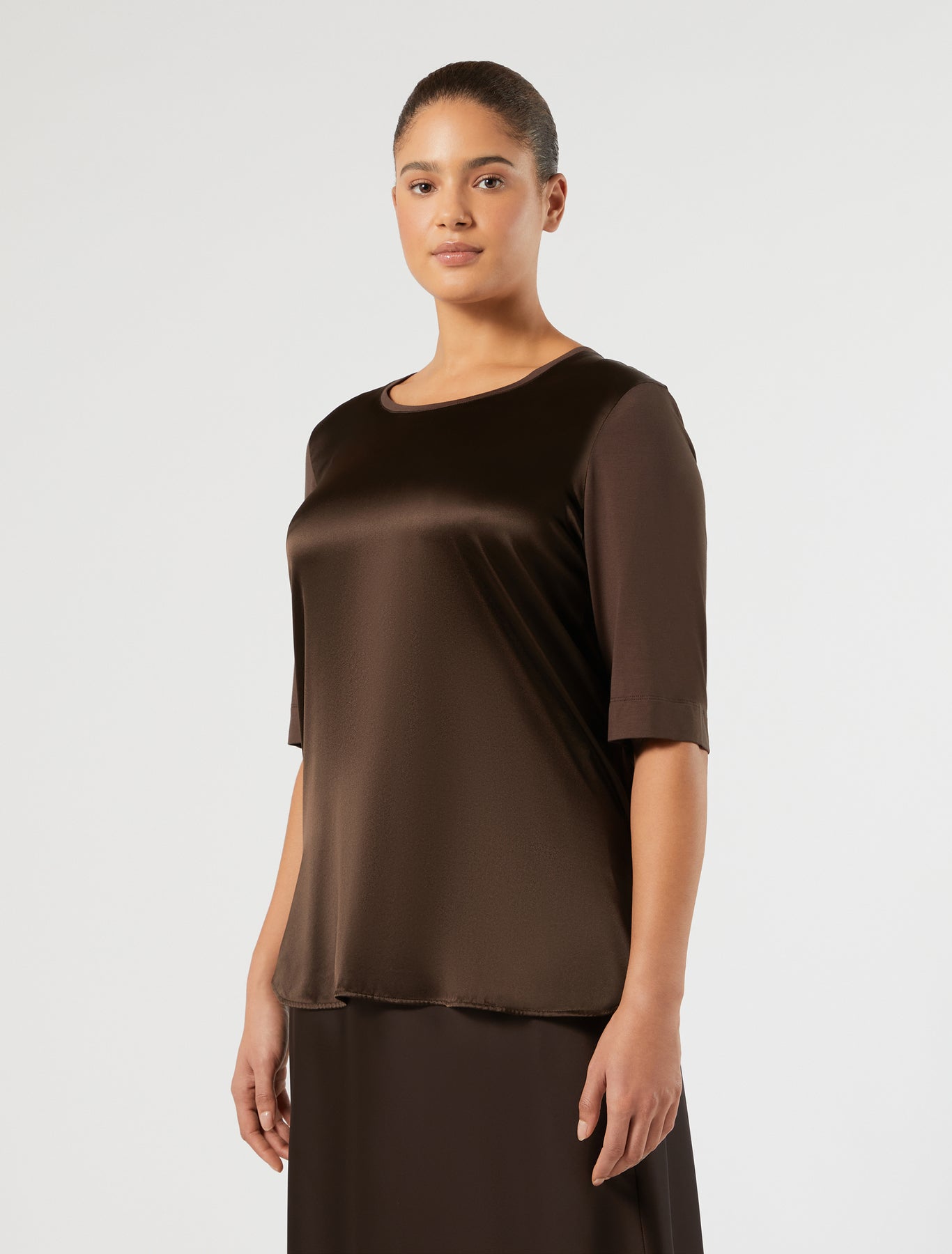 Marina Rinaldi jersey and satin t-shirt for woman