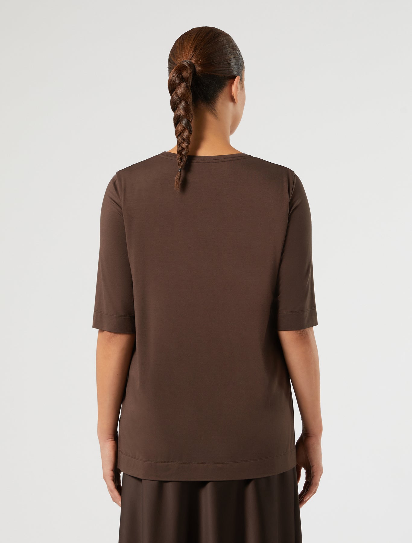 Marina Rinaldi jersey and satin t-shirt for woman