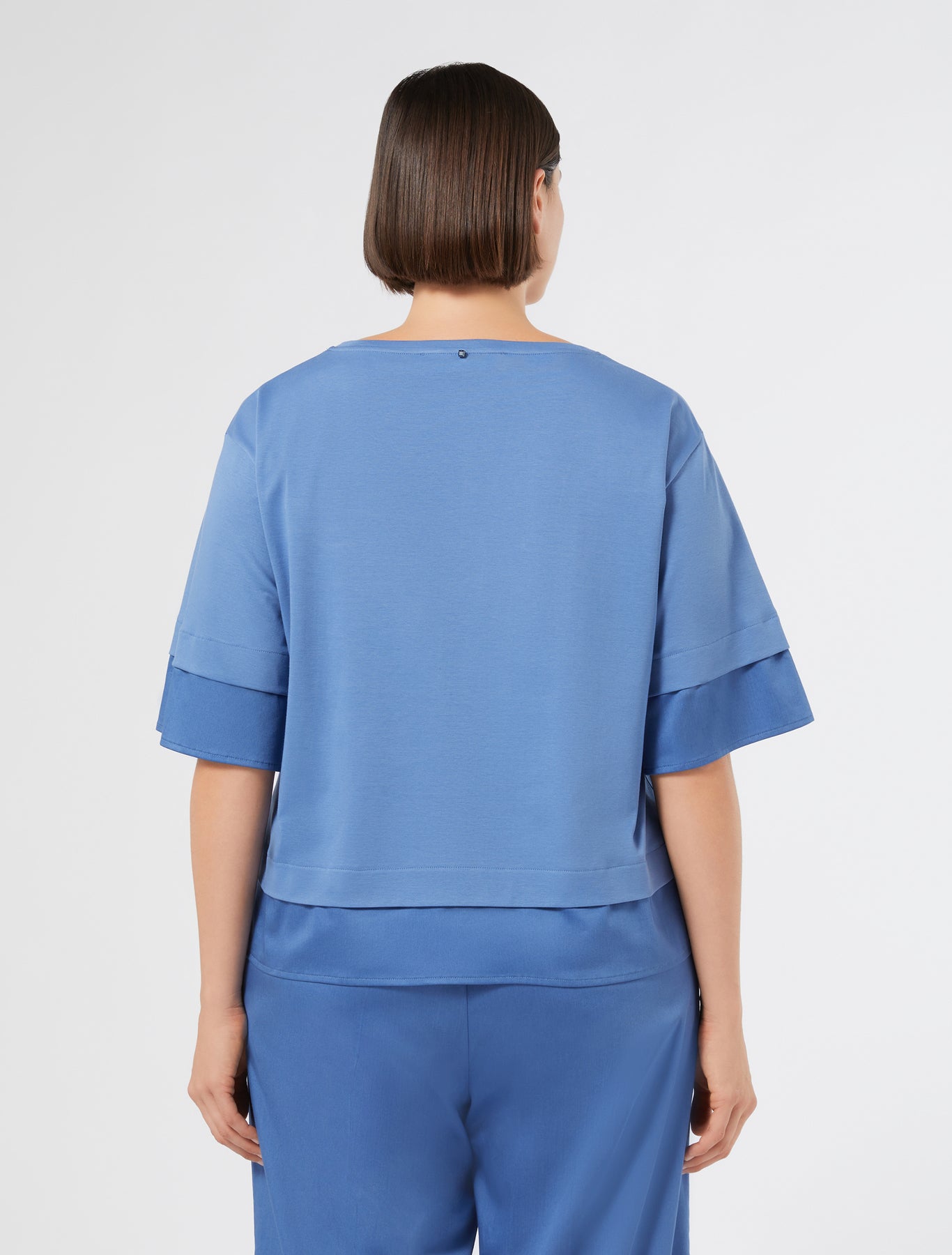 Jersey and satin T-shirt