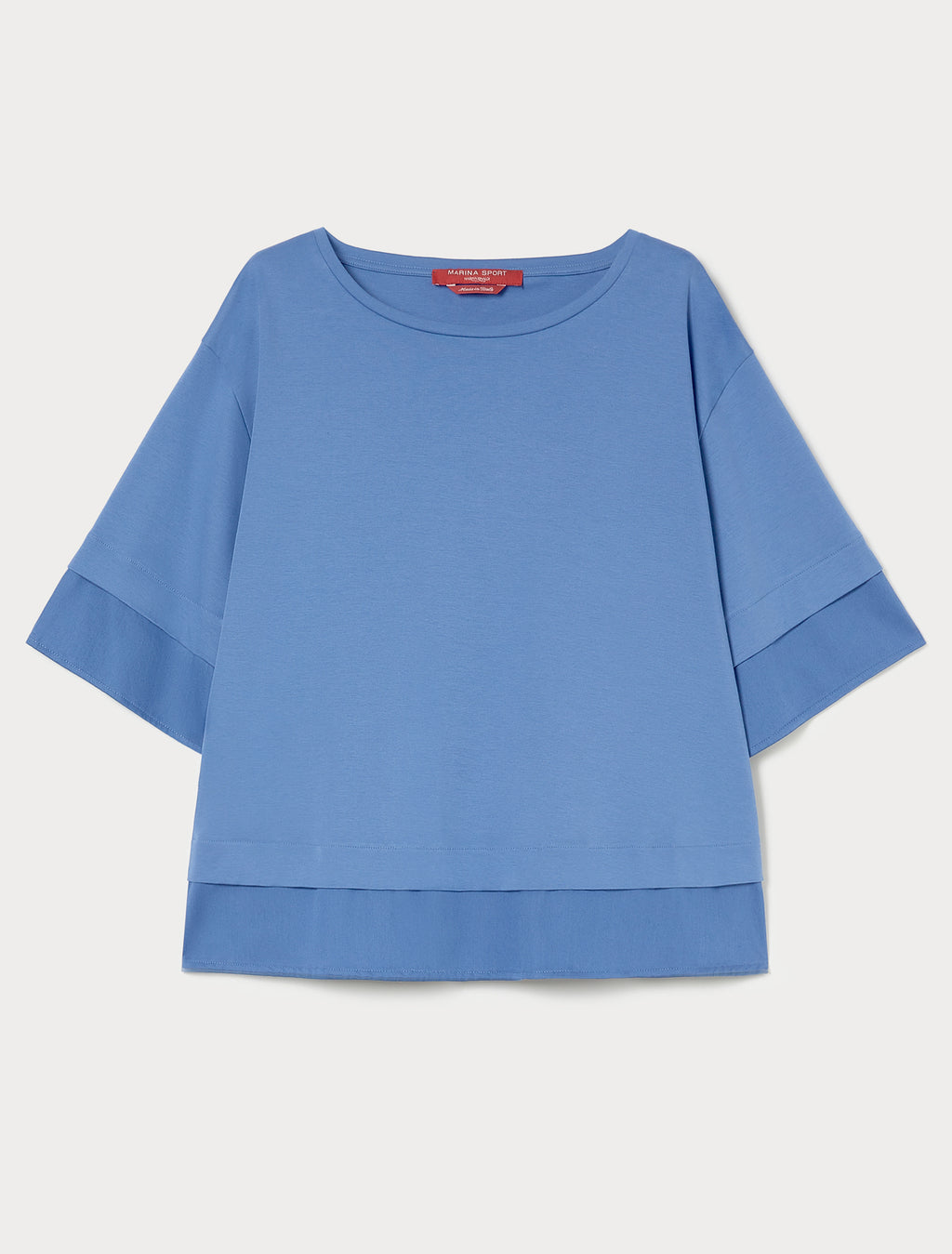 Jersey and satin T-shirt