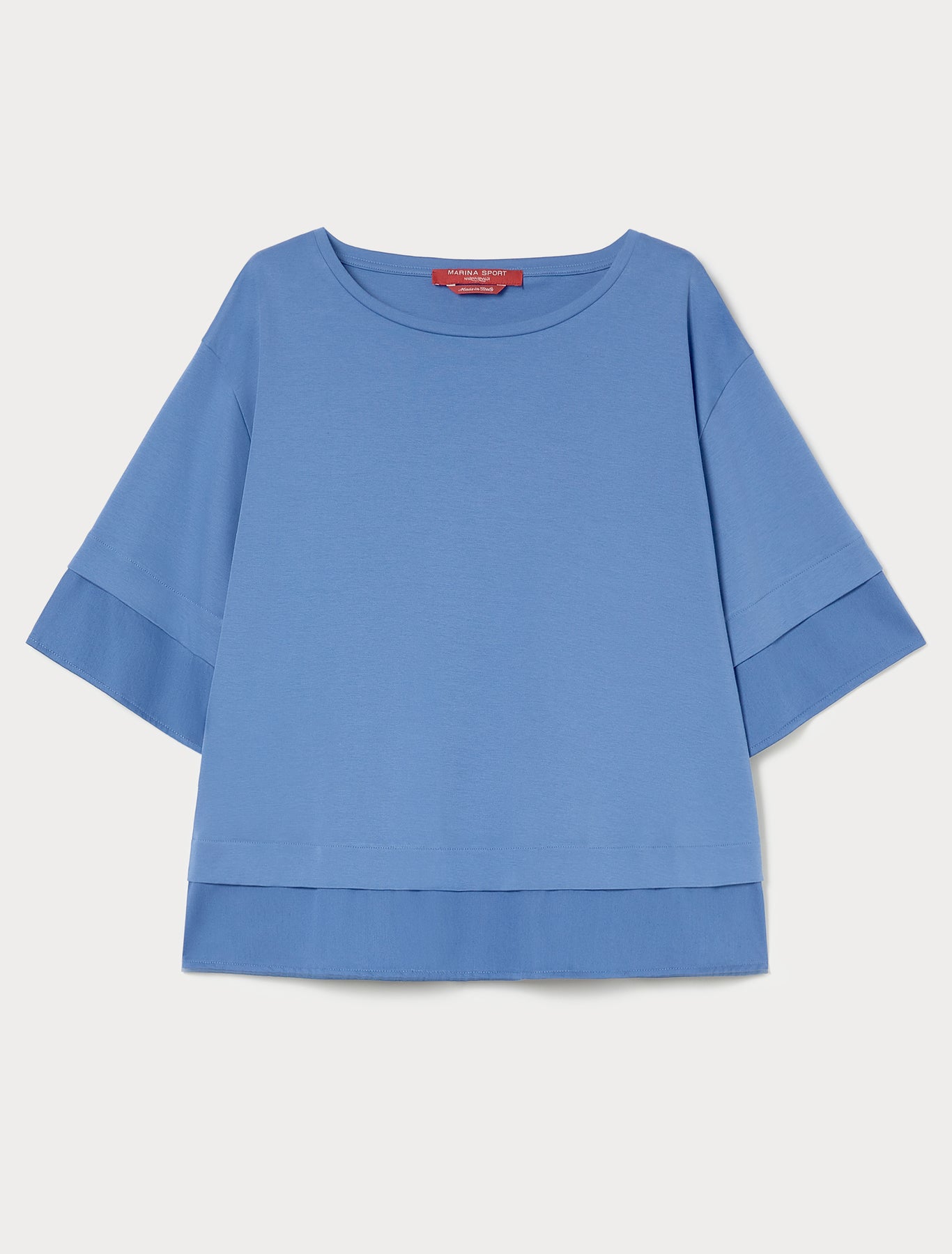 Jersey and satin T-shirt