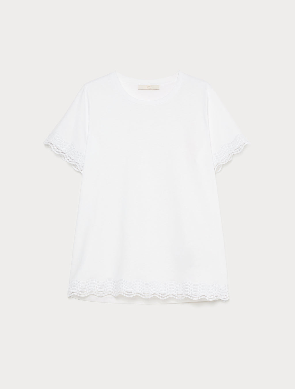 Marina Rinaldi jersey t-shirt with lace detail for woman