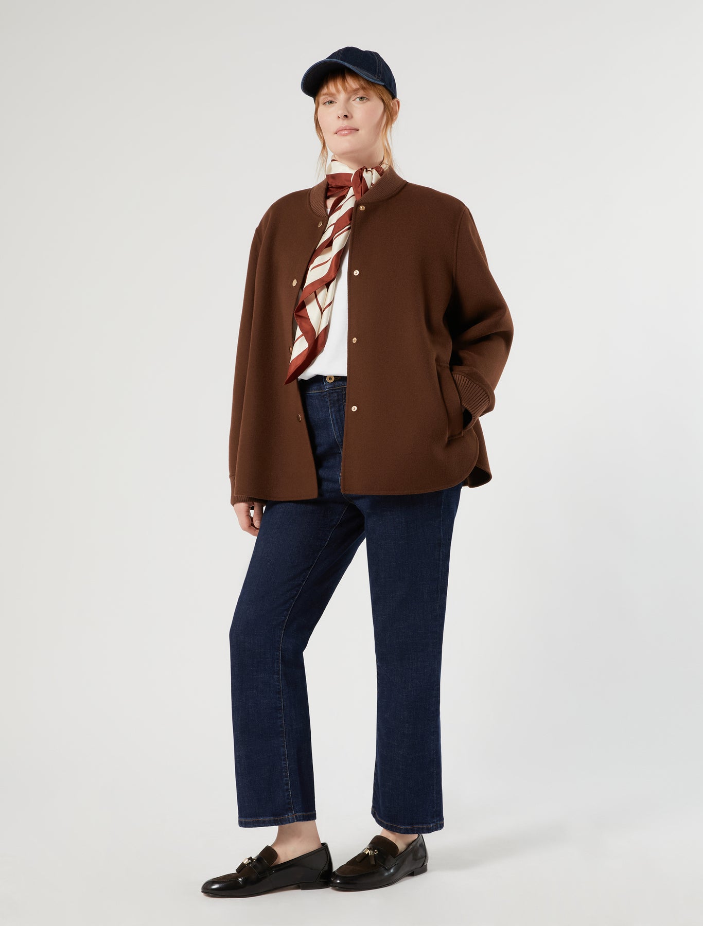 Marina Rinaldi jersey t-shirt with lace detail for woman